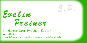 evelin preiner business card